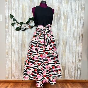 Striped Floral Dress